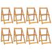 8 pcs Cadeiras de jardim - Cadeiras de exterior dobráveis 8 pcs Cadeiras de jardim - Cadeiras de exterior dobráveis Castanho