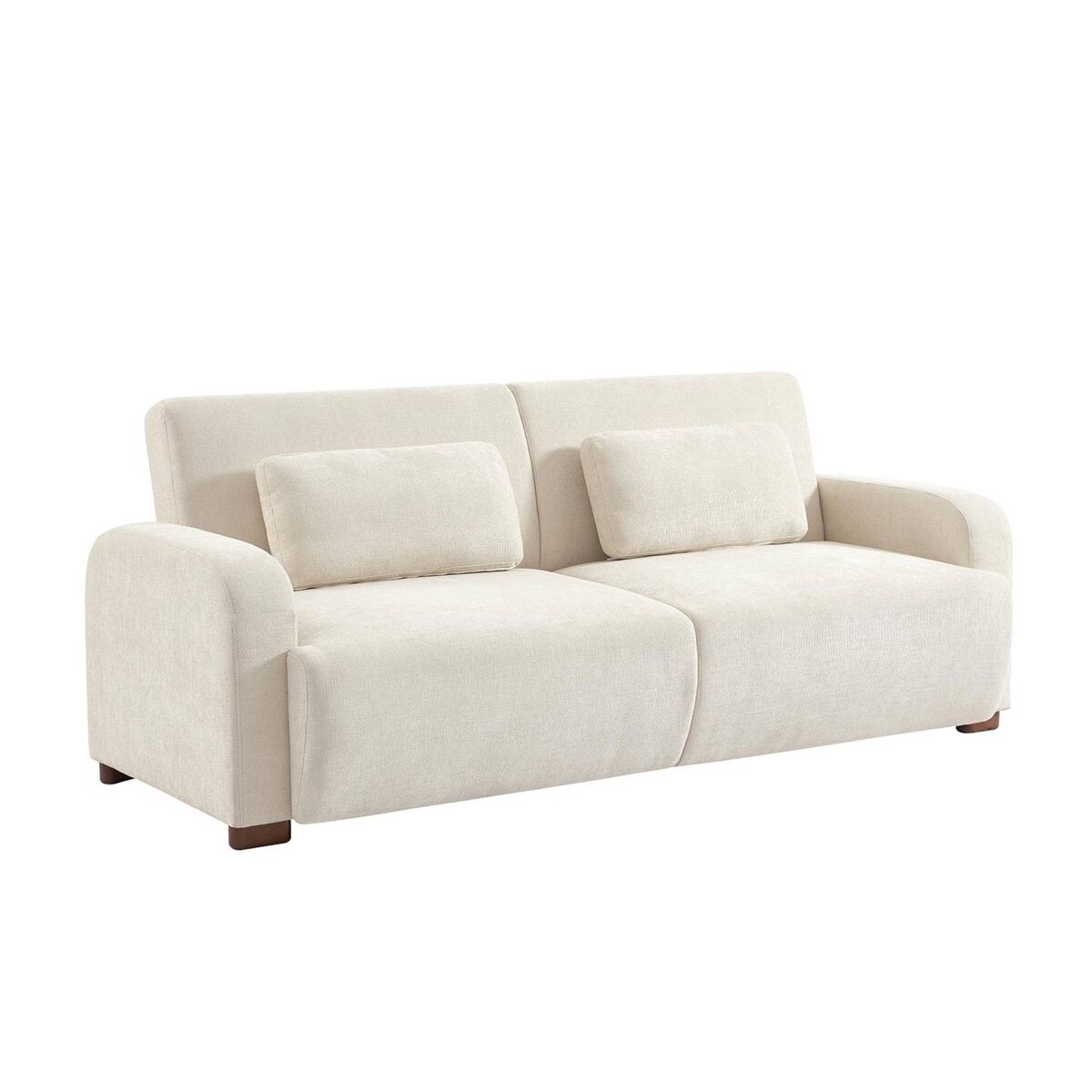 Sofá-cama conversível de 3 lugares, dany, branco sujo, 211x92x85 cm