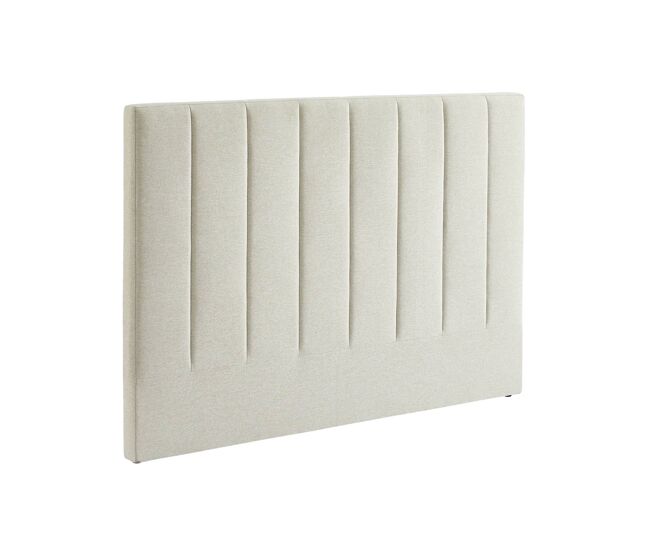 Cabeceira para cama de casal revestimento em tecido, 140cm, cole, beige, 150x8x105 cm