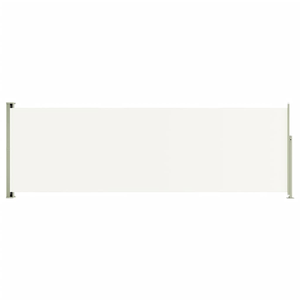 Tela de toldo cortina de privacidade lateral retrátil para pátio jardim terraço varanda tela de proteção visual 200 x 600 cm creme 02_0007364