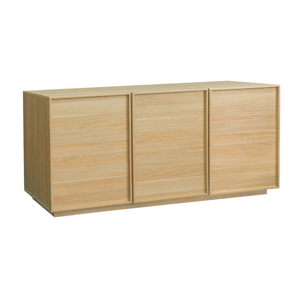 Buffet efeito madeira 3 portas, 160cm, kuba, natural, 160x43x75 cm