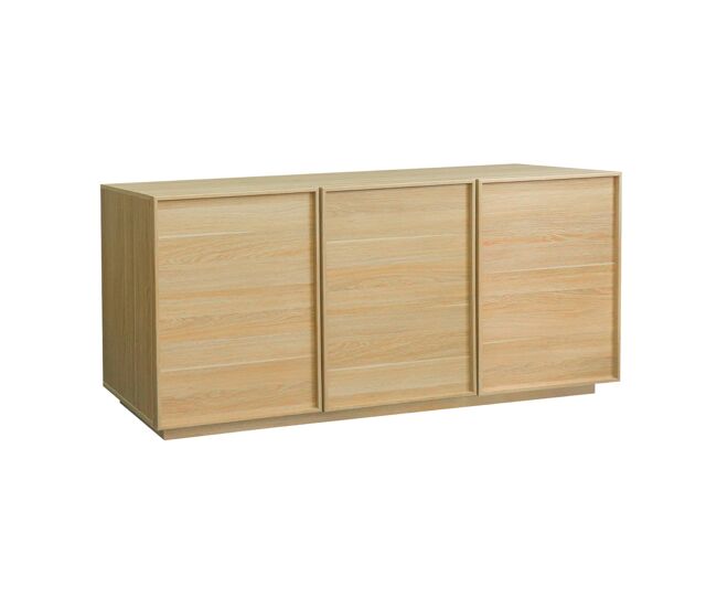 Buffet efeito madeira 3 portas, 160cm, kuba, natural, 160x43x75 cm
