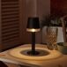 Luminária de mesa solar Wellhome com luzes LED Luminária de mesa solar Wellhome com luzes LED Preto