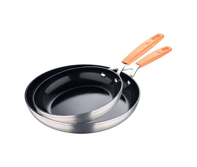 Conjunto de 2 frigideiras de alumínio forjado ø16ø28cm para indução compact san ignacio