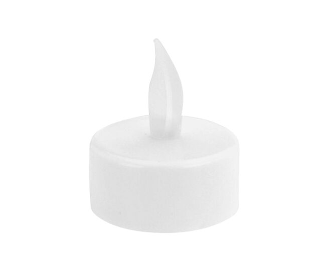 Conjunto de 24 velas de led com efeito de cintilação e bateria incluída.