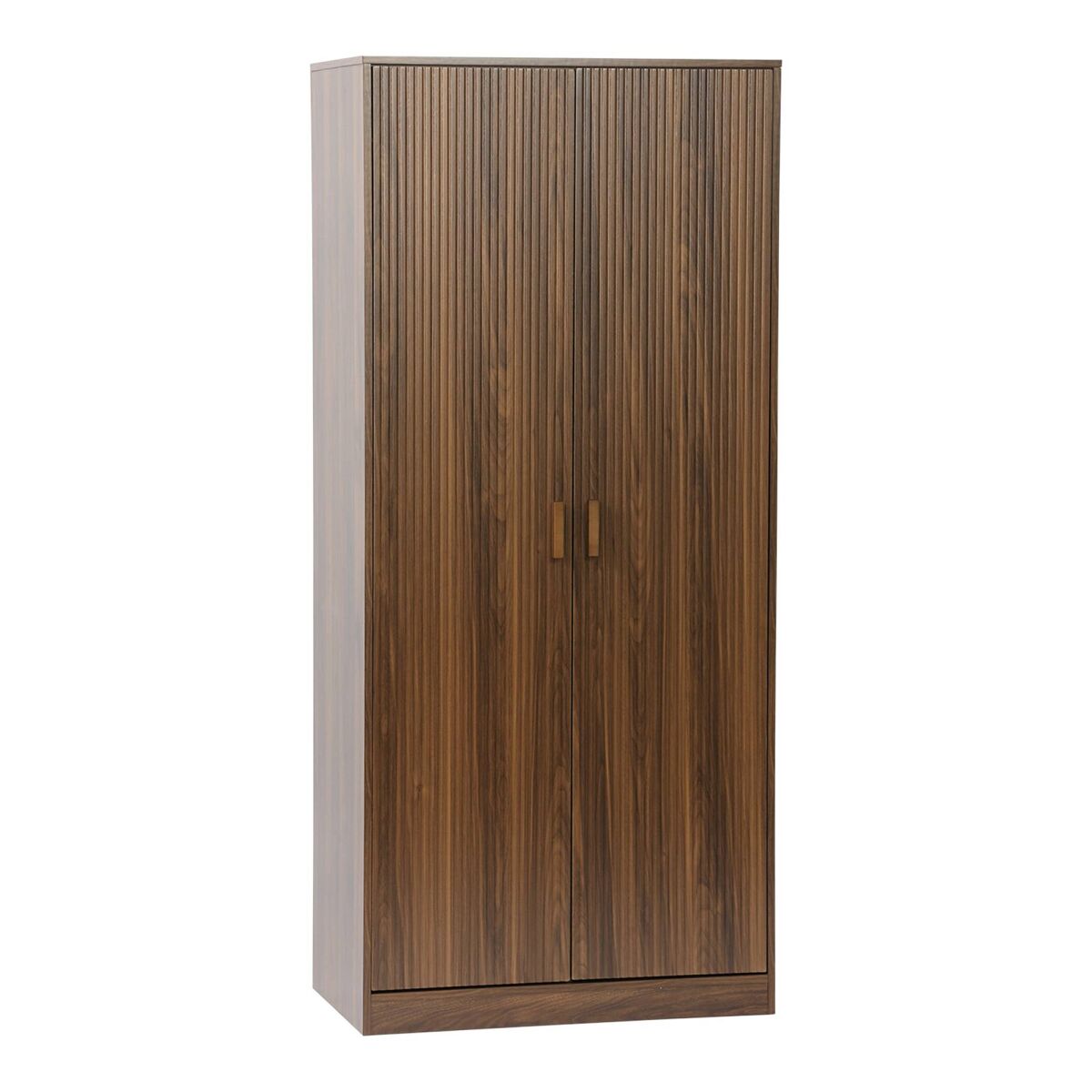 Quarto de vestir, roupeiro de duas portas, linear, madeira de nogueira, 80x48x180 cm