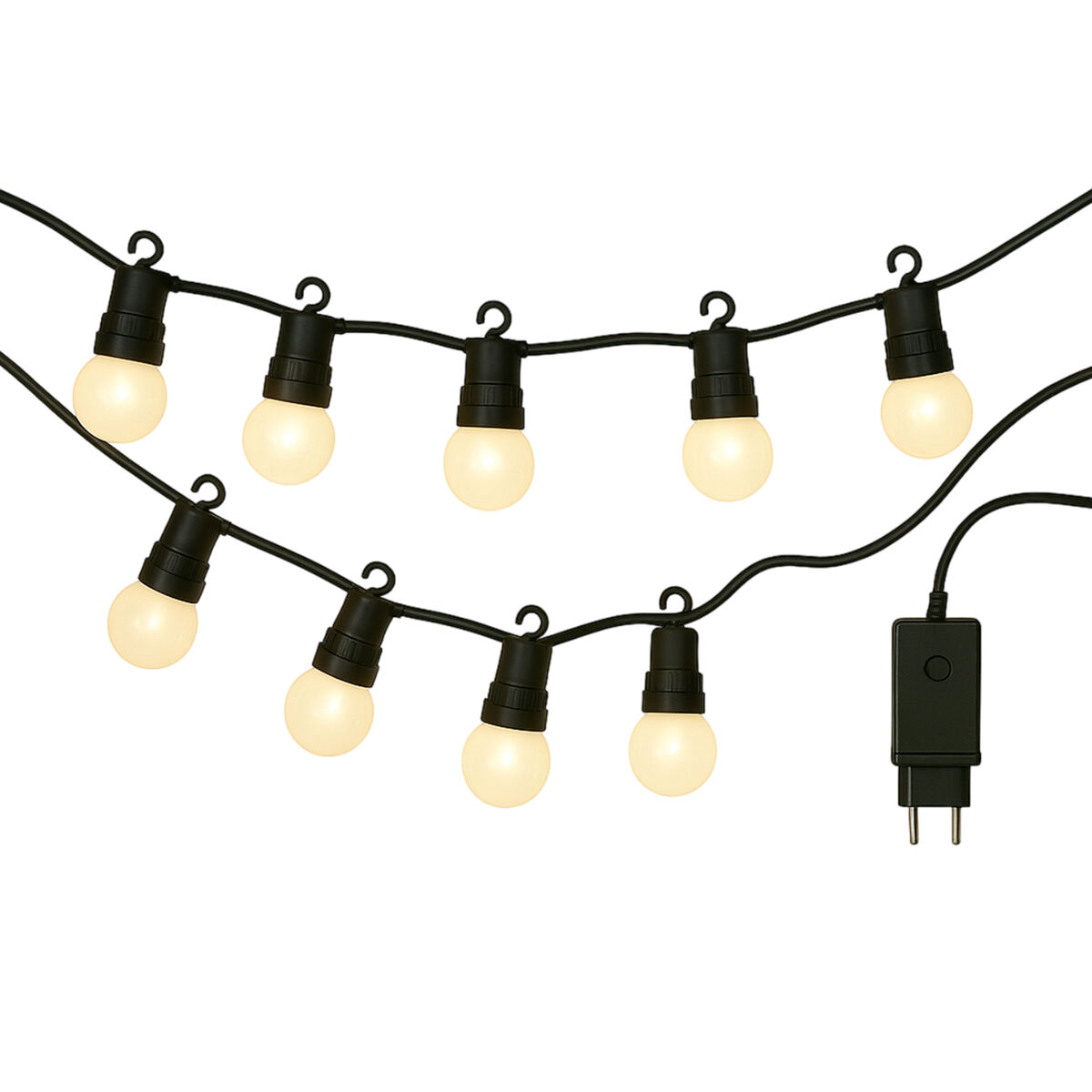 Cordão de luzes LED quente para uso interno - Cabo de 5m