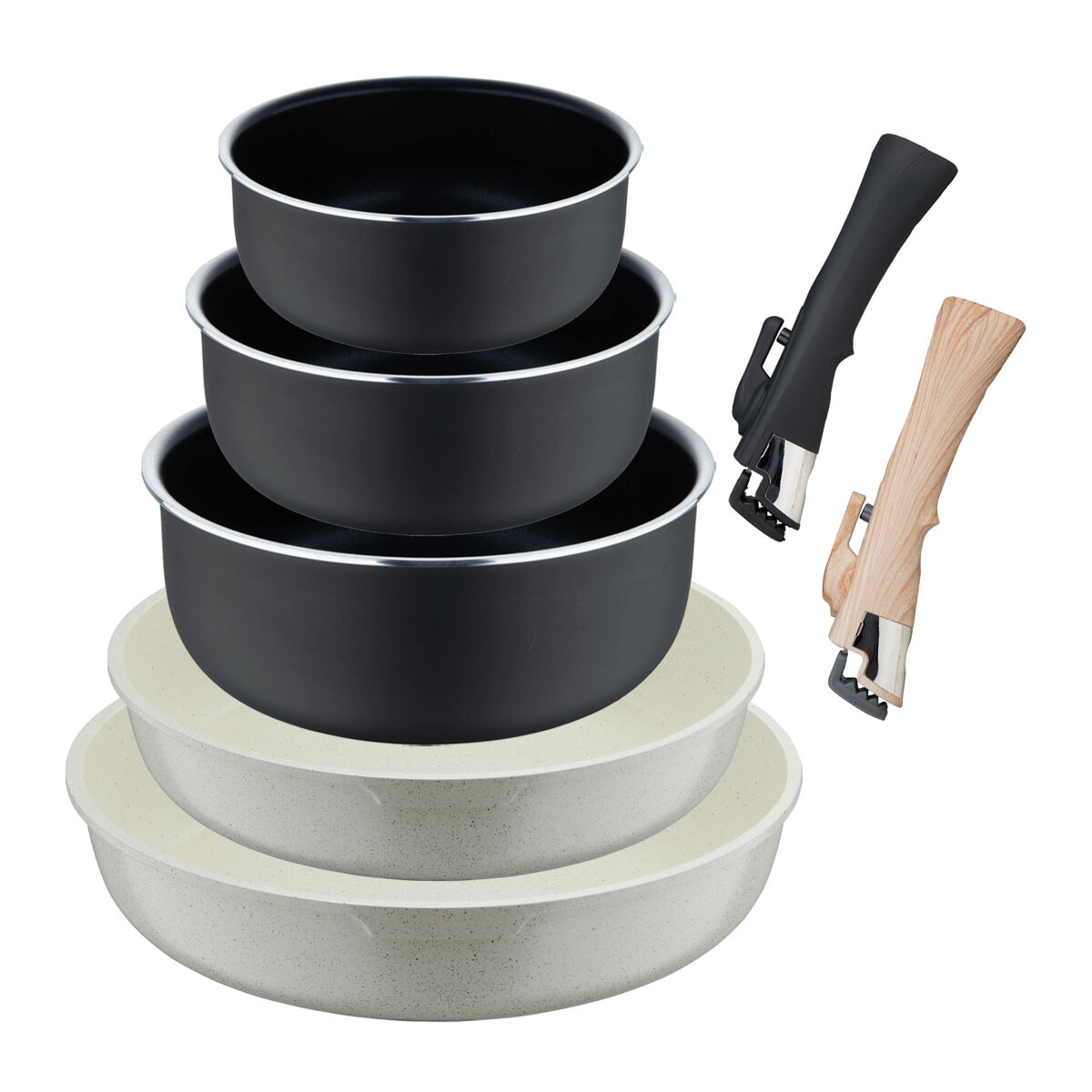 Conjunto de panelas e caçarolas Bergner Click&Cook