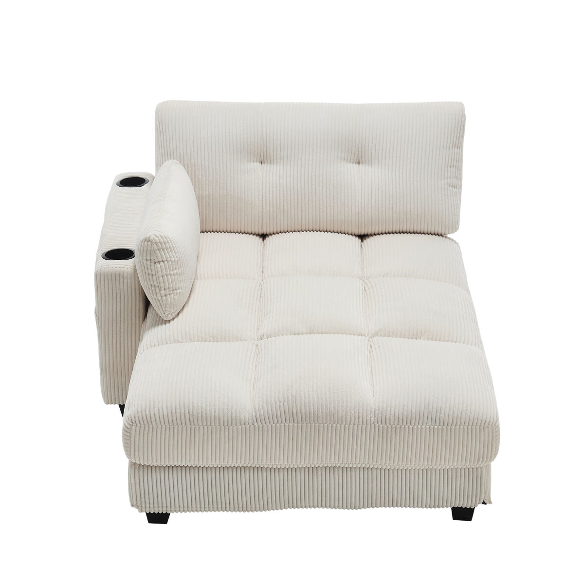 MEUBLES COSY Sofá Cama Individual De Veludo Cotelê Com USB