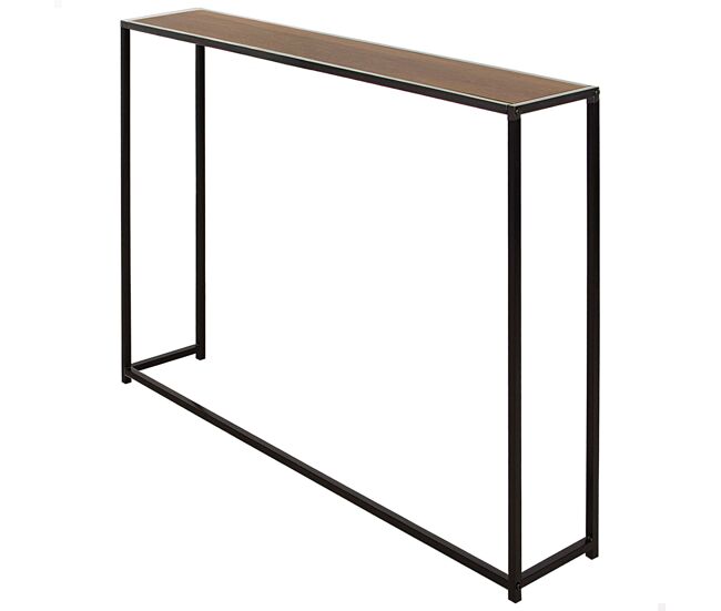 Max home radiador de mesa em metal e madeira 105x20x82 cm