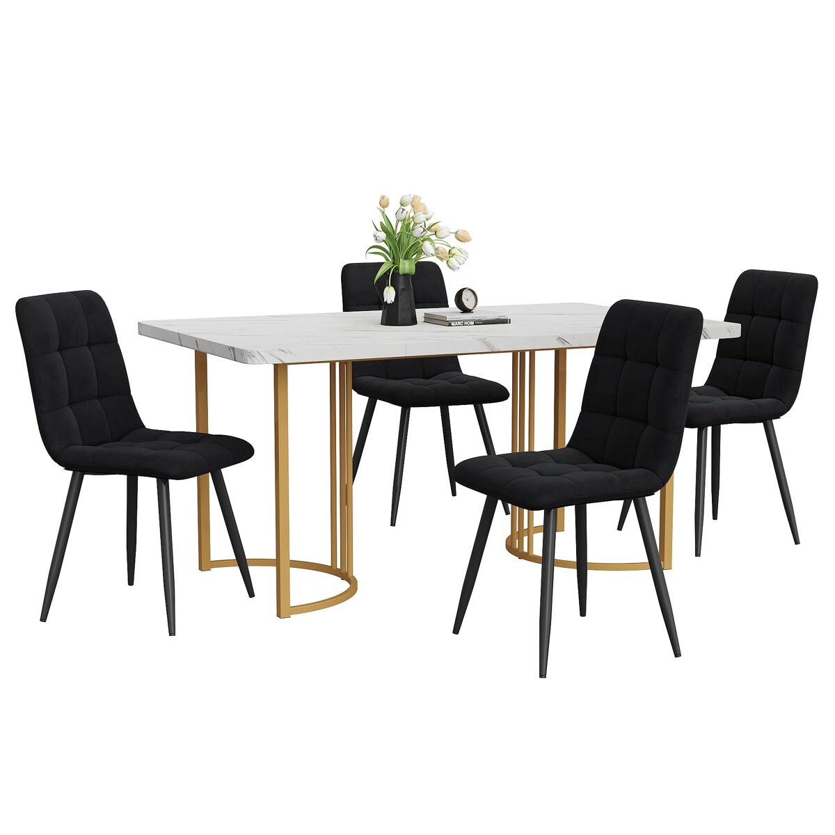 Conjunto de mesas e cadeiras de sala de jantar 140x80