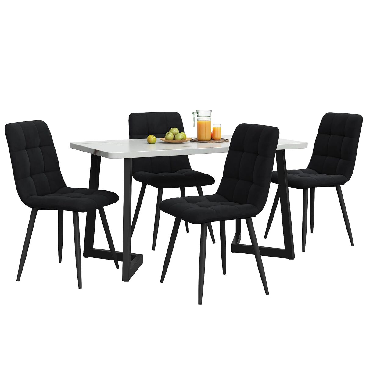 Conjunto de mesas e cadeiras de sala de jantar 117x68