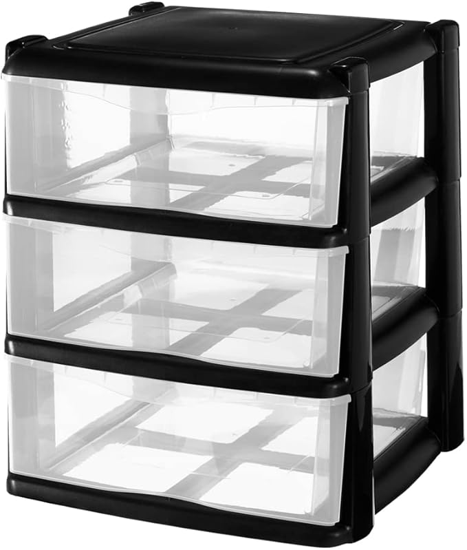 Gaveteiro de Plástico Empilhável para Armazenamento