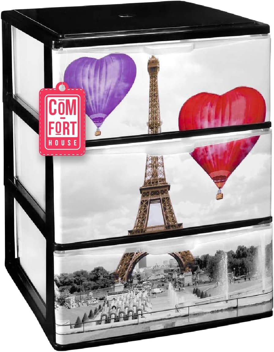 Gaveteiro Empilhável de Plástico | Modelo Iris | Decoração Paris