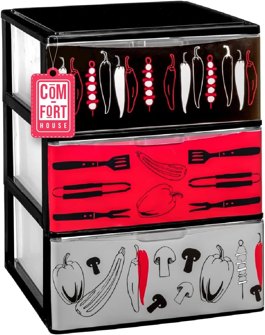 Gaveteiro Empilhável de Plástico | Modelo Iris | Design Cozinha