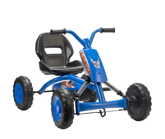 Aiyaplay kart a pedais go-kart com rodas pp estrutura de acier carga 30 kg para enfants 2-5 anos 84x54x56 cm bleu