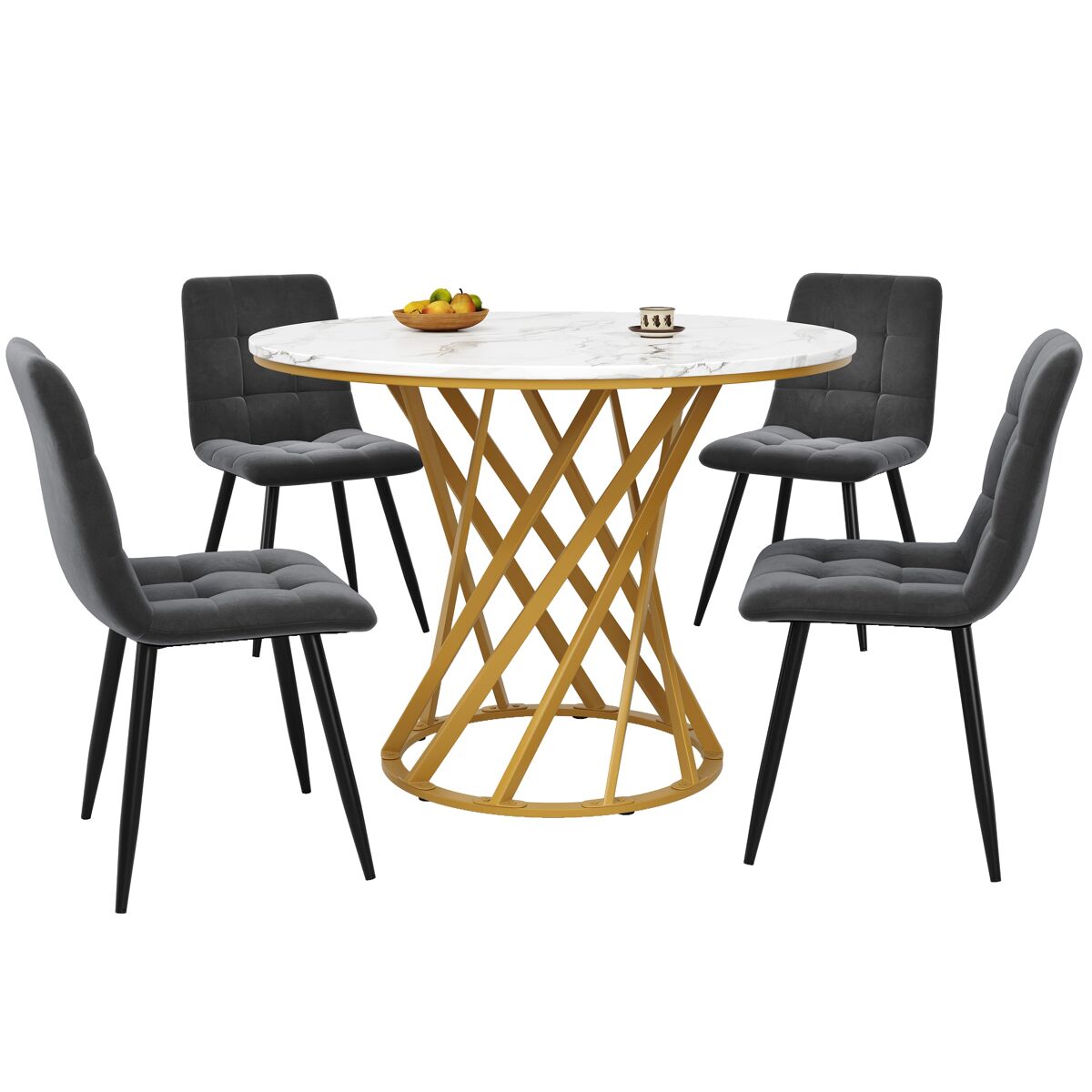 Conjunto de mesas e cadeiras de sala de jantar 80x80