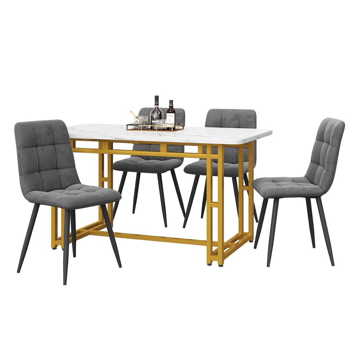 Conjunto de mesas e cadeiras de sala de jantar 120x70