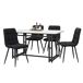 Conjunto de mesas e cadeiras de sala de jantar 120x80 Conjunto de mesas e cadeiras de sala de jantar 120x80 Preto