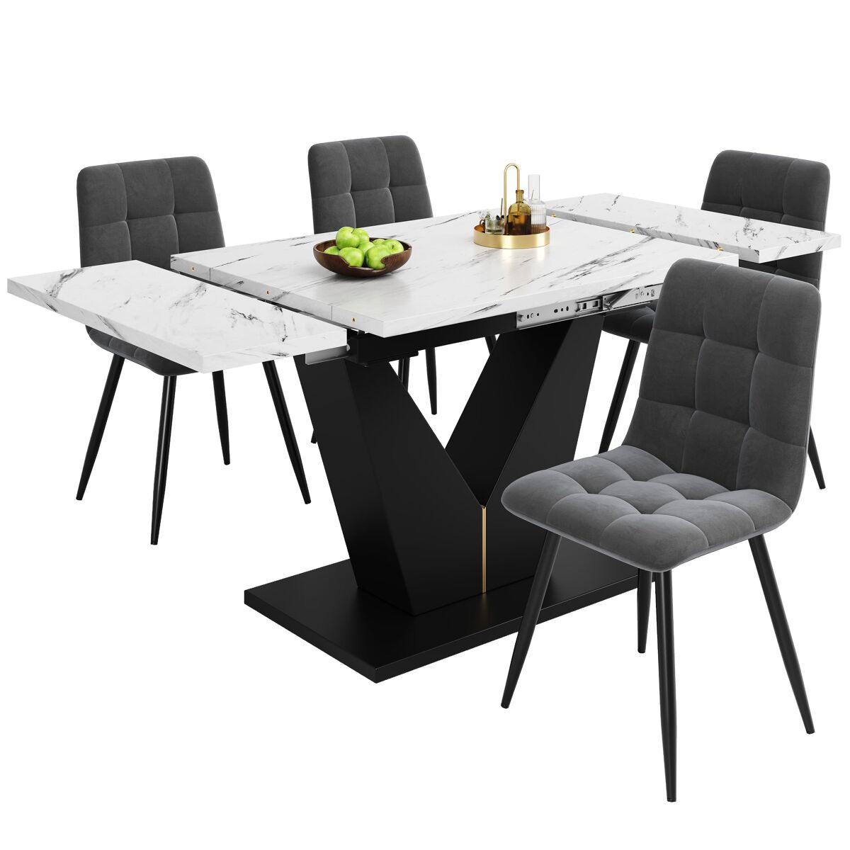 Conjunto de mesas e cadeiras de sala de jantar
