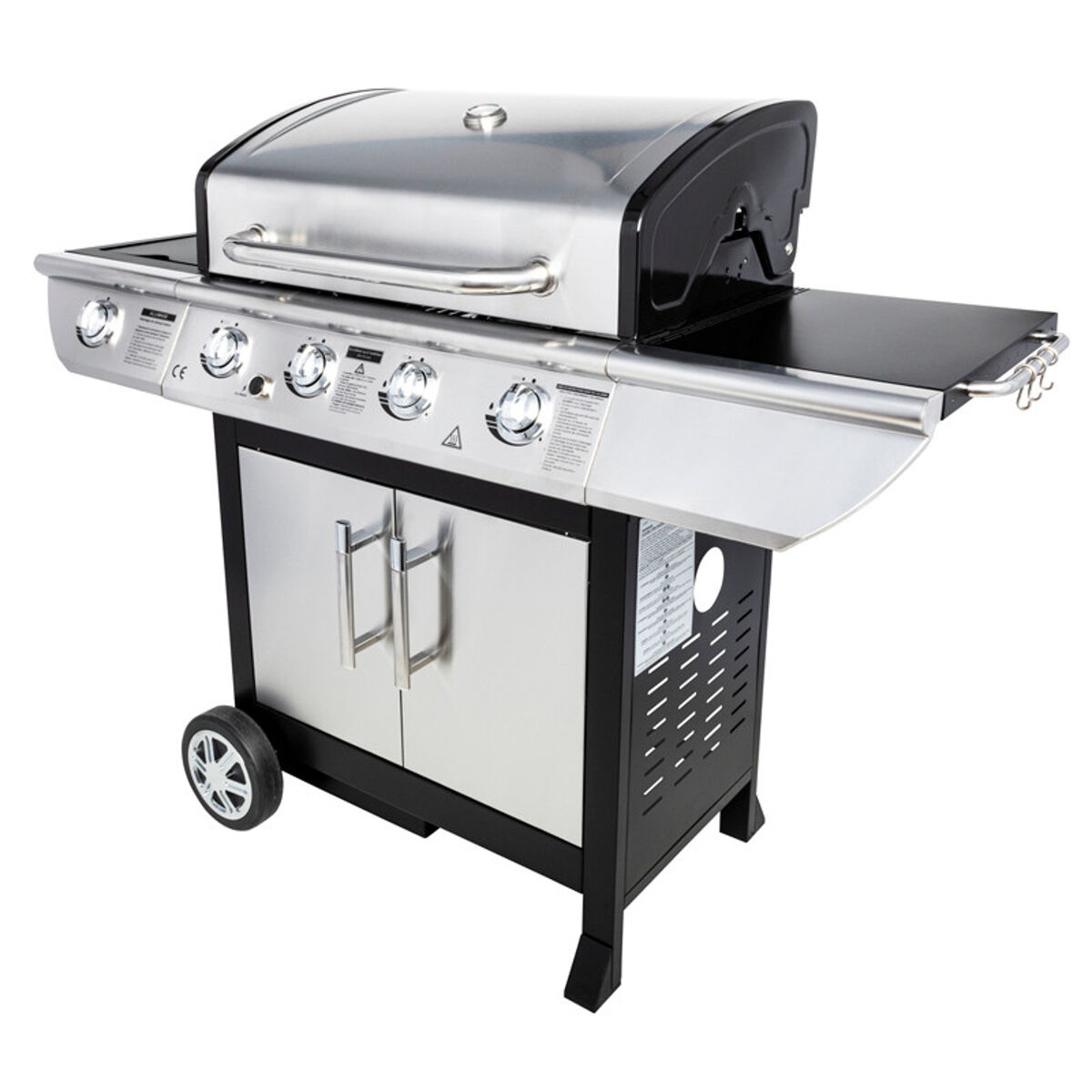Somagic - barbecue a gás brisbane - 4 queimadores 14kw + placa de aquecimento