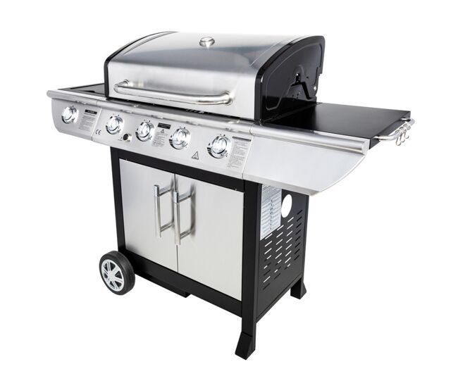 Somagic - barbecue a gás brisbane - 4 queimadores 14kw + placa de aquecimento