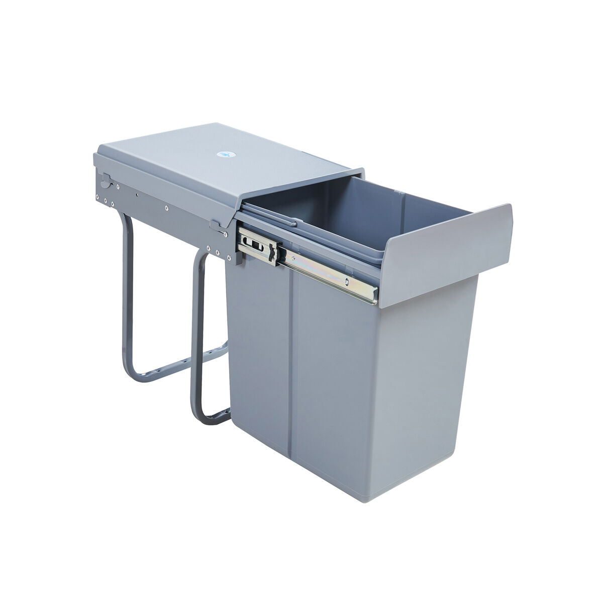 Caixote do lixo embutido froland 1x20l 34x26x42cm cinzento [en.casa]