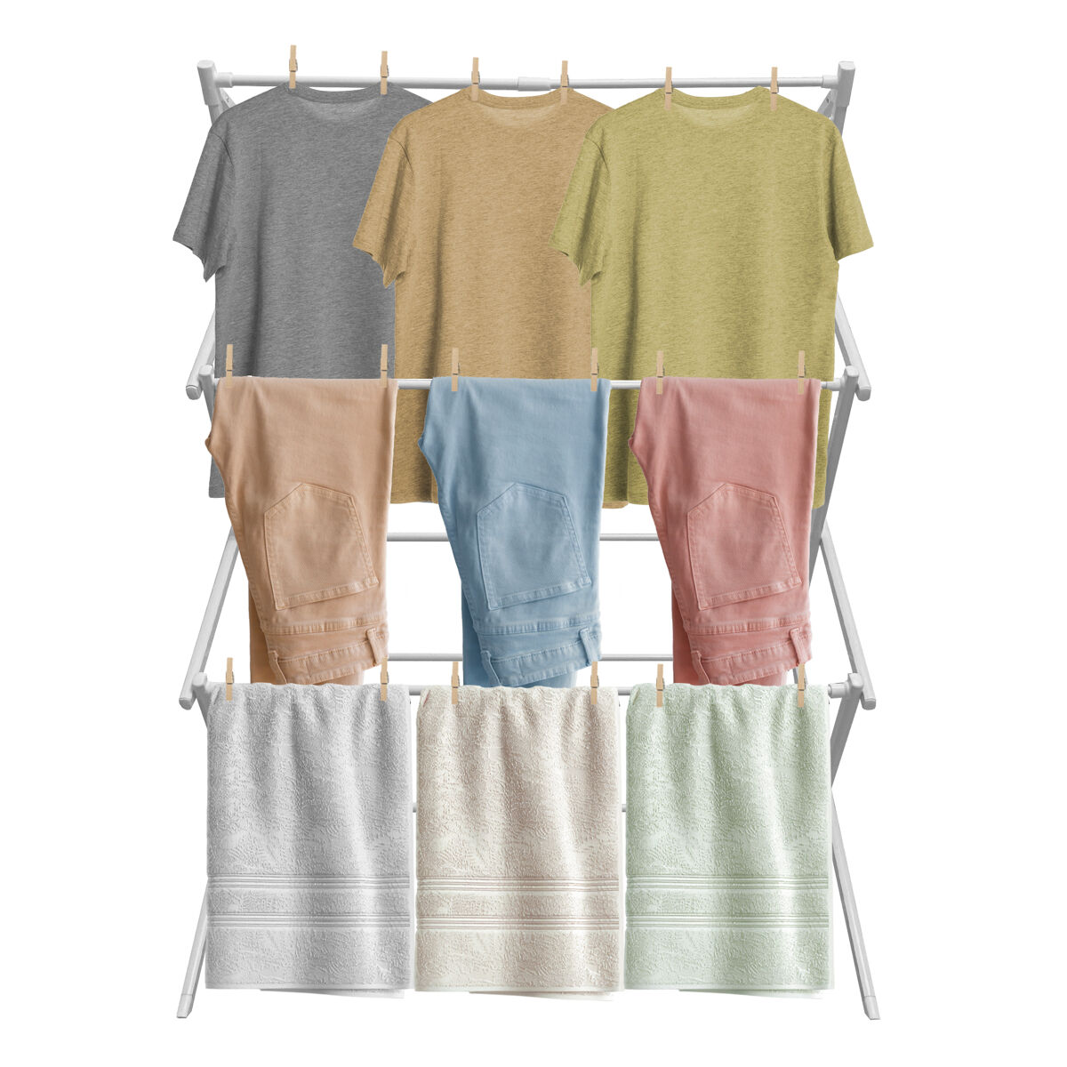 Estendal dobrável extensível 3 níveis fold