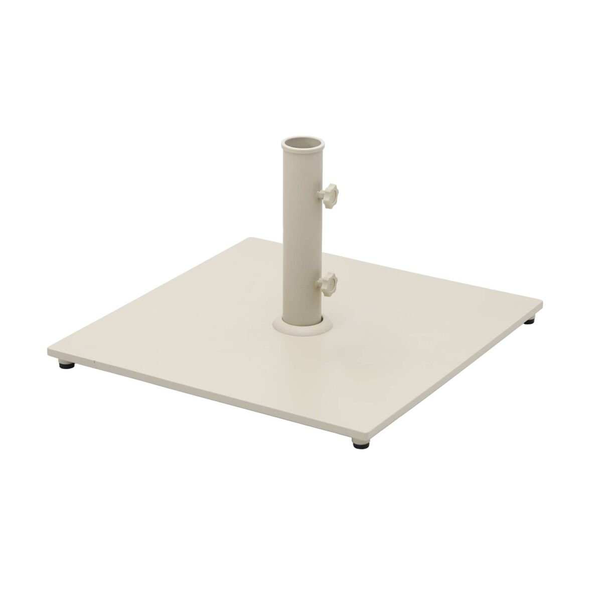 Base quadrada em aço para guarda-sol com mastro central 51x51