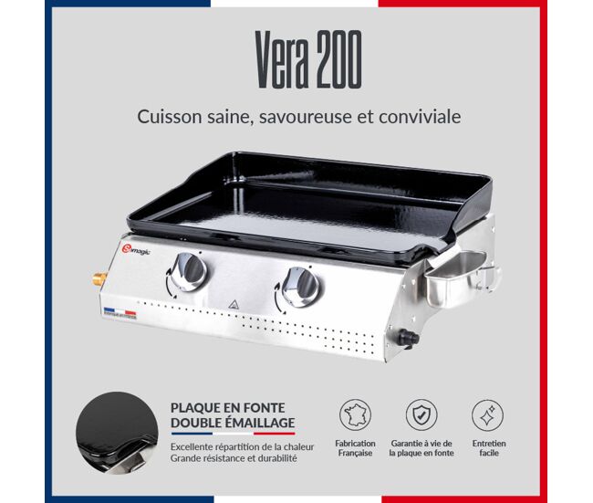Somagic - grelhador a gás vera 200 2 queimadores 5,3kw