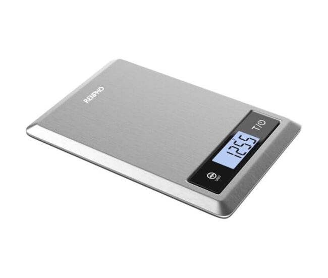 Renpho balança de cozinha digital calibra 1 aço inox 5kg bluetooth tela lcd