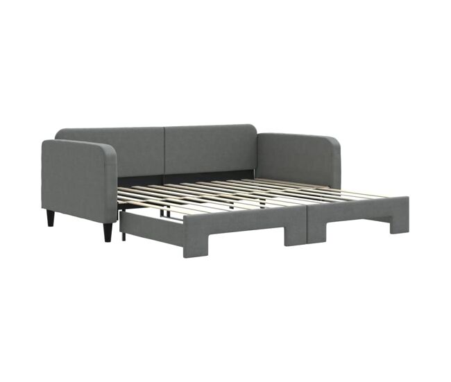 Sofá-cama, sofá conversível com gavetão 100x200 cm tecido cinzento-escuro