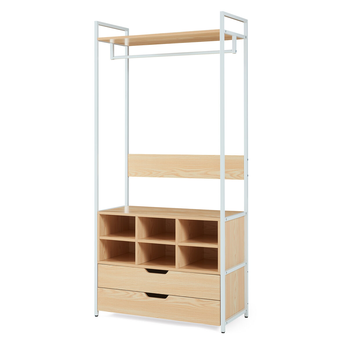 Bengaleiro larem com 5 compartimentos 180x84x40cm - efeito carvalho [en.casa]