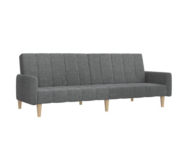 Sofá-cama, sofá conversível de 2 lugares tecido cinzento-claro