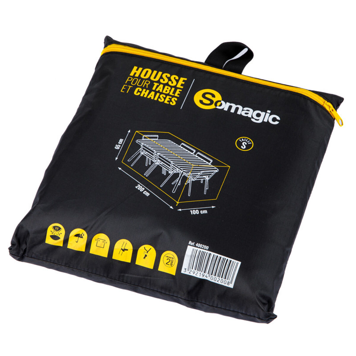 Somagic - cobertura l 200 x l 100 x a 65 cm para mobiliário de jardim