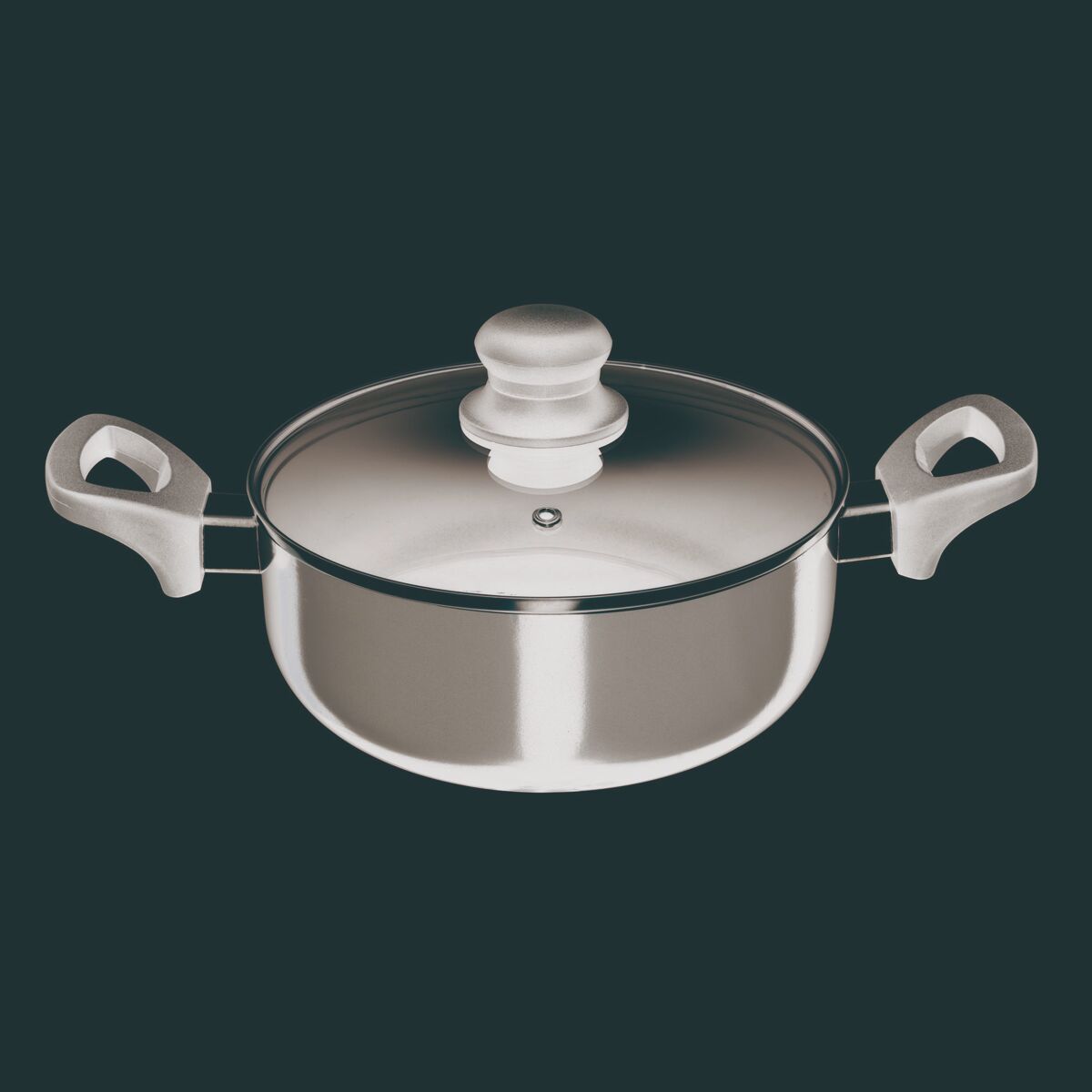 Panela de alumínio prensado de 4,3 litros e 24x10cm de diâmetro com tampa - molho pixel chef