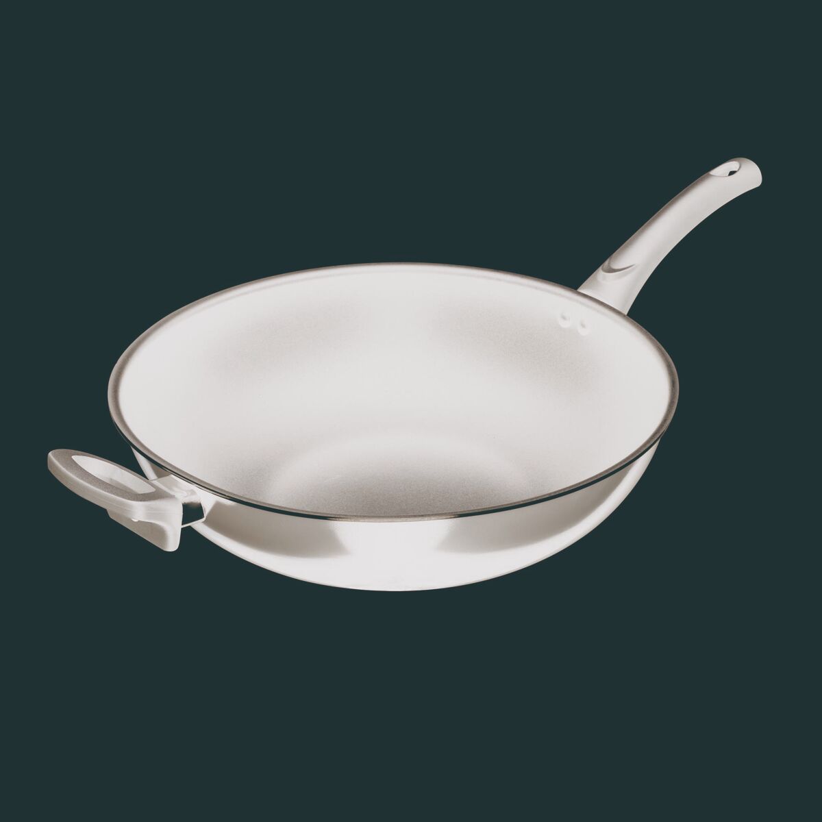 Wok ø32x8,8cm em alumínio prensado - molho pixel chef