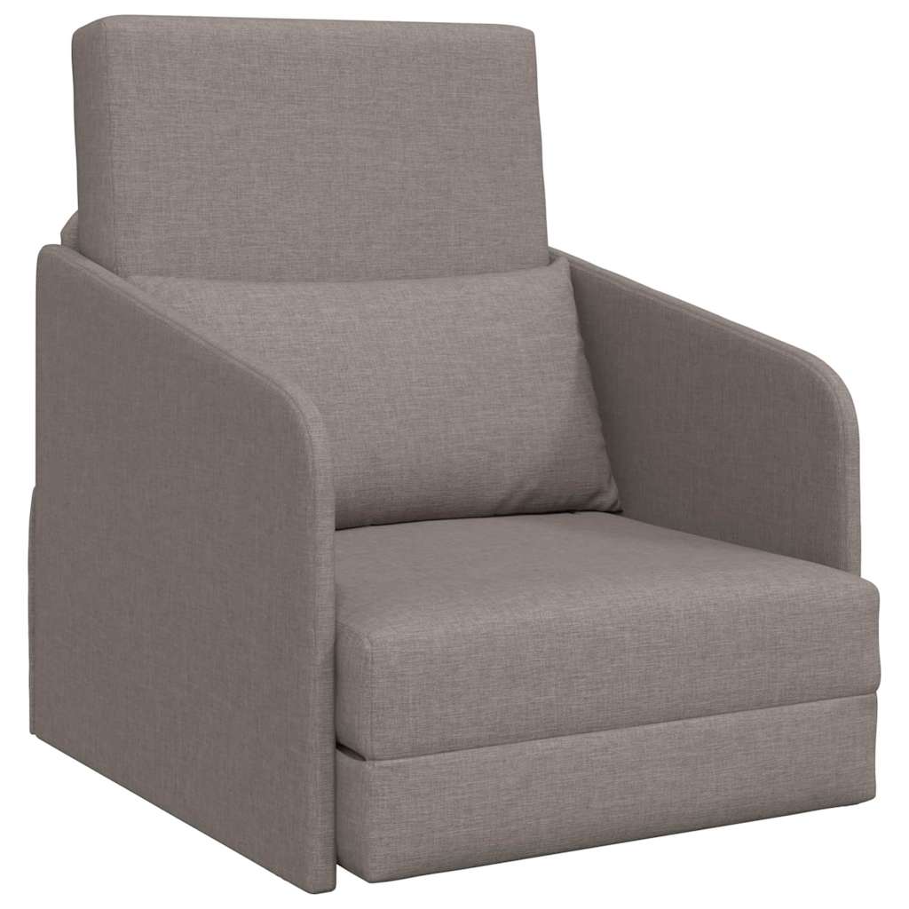 Sofá-cama, sofá conversível cinzento-acastanhado 65 x 80 x 83 cm veludo