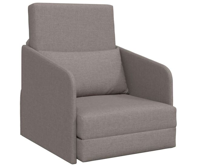 Sofá-cama, sofá conversível cinzento-acastanhado 65 x 80 x 83 cm veludo