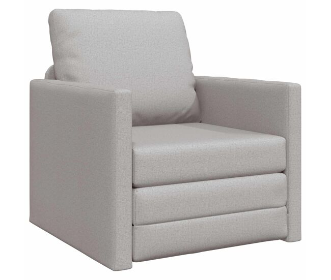 Sofá-cama, sofá conversível cinza nuvem 74 x 77 x 81 cm veludo