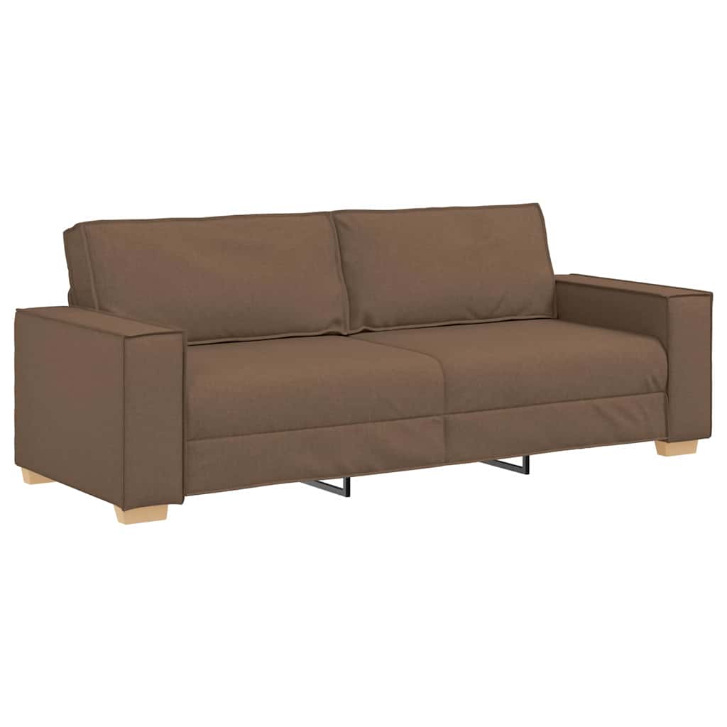 Sofá de 3 lugares - sofá fixo marrom 180 cm tecido