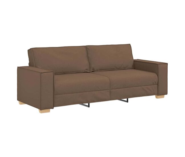 Sofá de 3 lugares - sofá fixo marrom 180 cm tecido