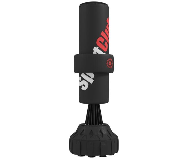 Sportnow saco de boxe de pé 175 cm para adultos faixa de altura ajustável 65–175 cm base recarregável com ventosas amortecedor inclui bandagem treino