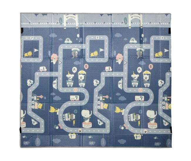 Aiyaplay tapete de brincar dobrável acolchoado para bebé 202x180,5x1 cm laterais dobráveis tapete de atividades bebé xpe impermeável com bolsa de transporte multicor