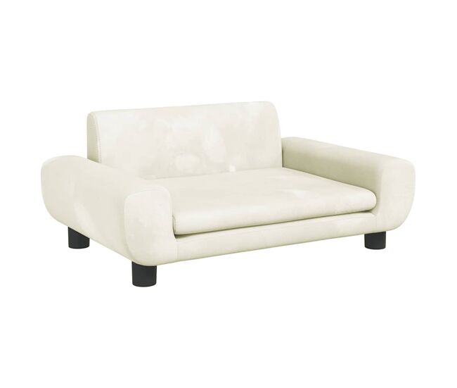 Sofá infantil, sofá para criança 70x45x33 cm veludo cor creme