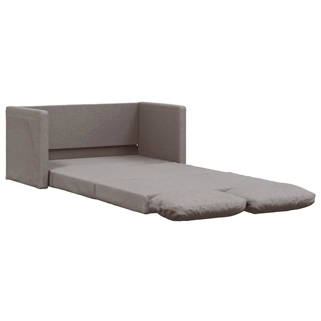 Sofá-cama, sofá conversível sem pés 112x174x55 cm tecido cinza-acastanhado