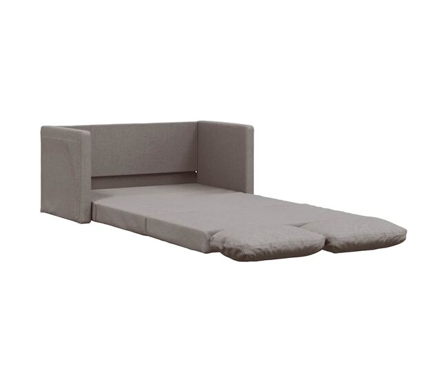 Sofá-cama, sofá conversível sem pés 112x174x55 cm tecido cinza-acastanhado