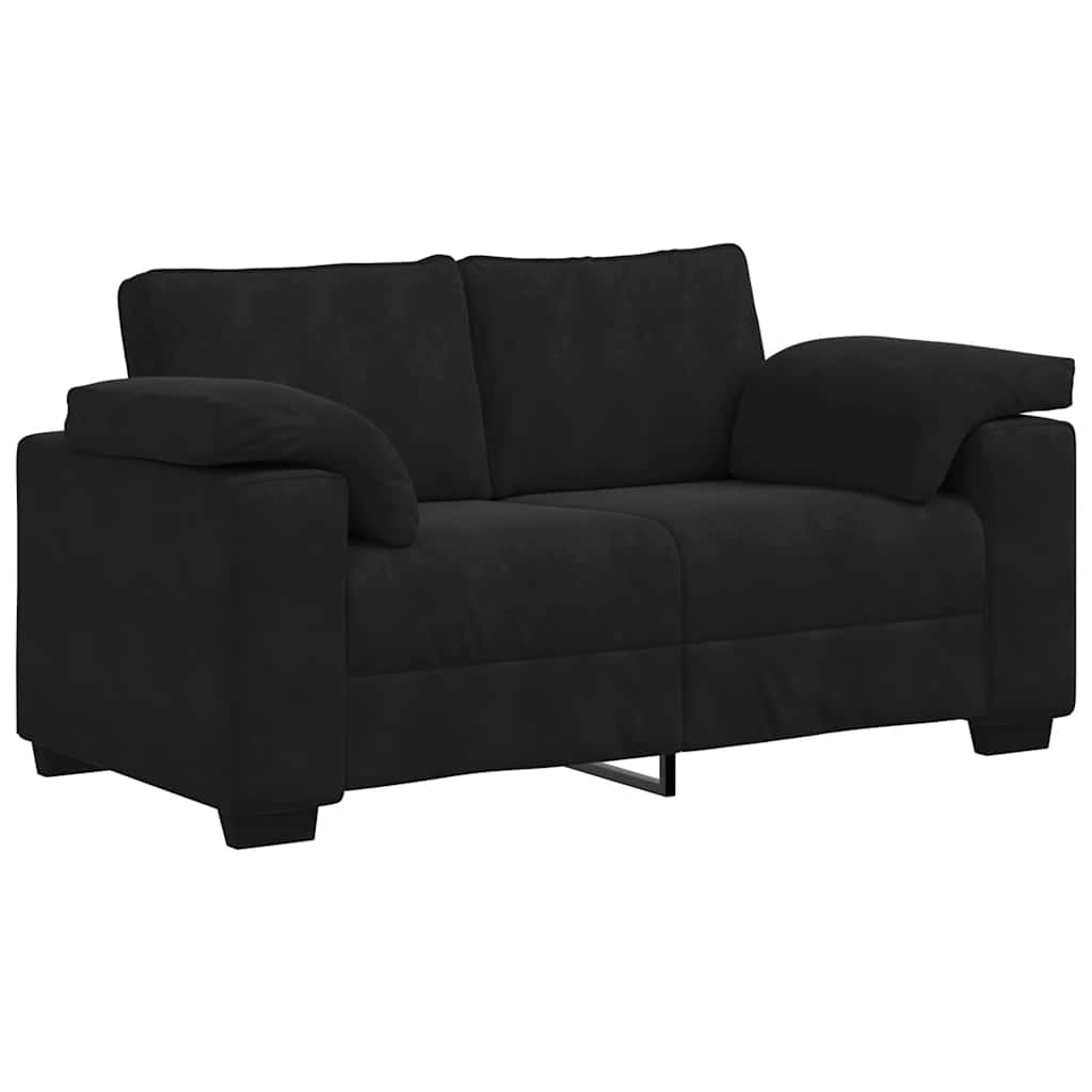 Sofá-luvas, sofá fixo 120 cm veludo preto