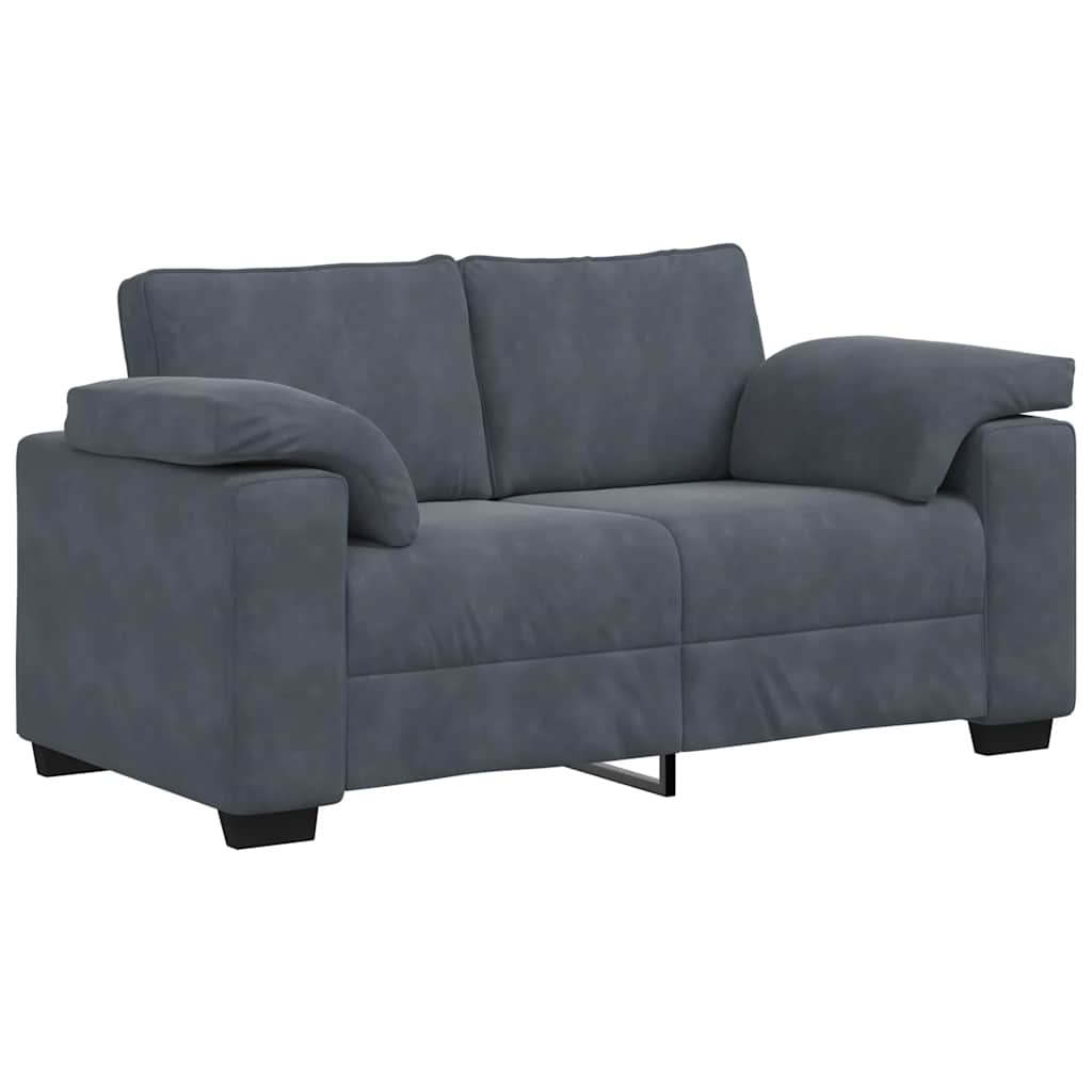 Sofá-luvas, sofá fixo 120 cm veludo cinzento-escuro
