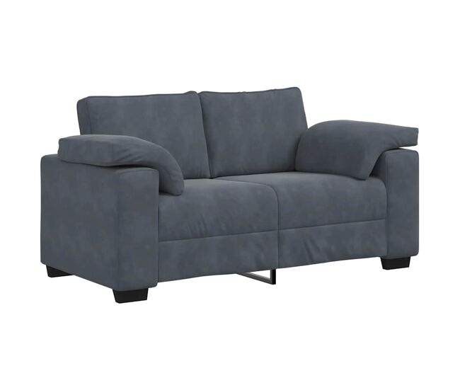 Sofá-luvas, sofá fixo 120 cm veludo cinzento-escuro
